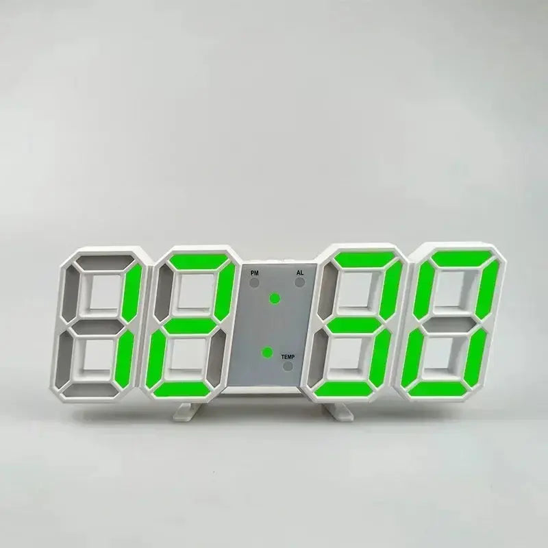 Purchase Products Clock 3D LED Digital Alarm Clock Wall Clock Time/Date/Temperature for Home/Kitchen/Office Clocks Decor Garden