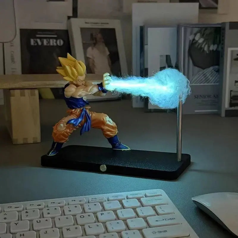 Dragon Ball Son Goku Night Light Anime Touch Kamehameha Magnetic Night Light Creative Desk Decoration Cool Model Doll Boys Gifts