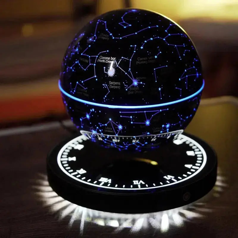 LED Floating Moonlight Lamp Novelty Automatic Spinning Globe Magnetic Levitation Decoration Modern Home Accessories Automatic