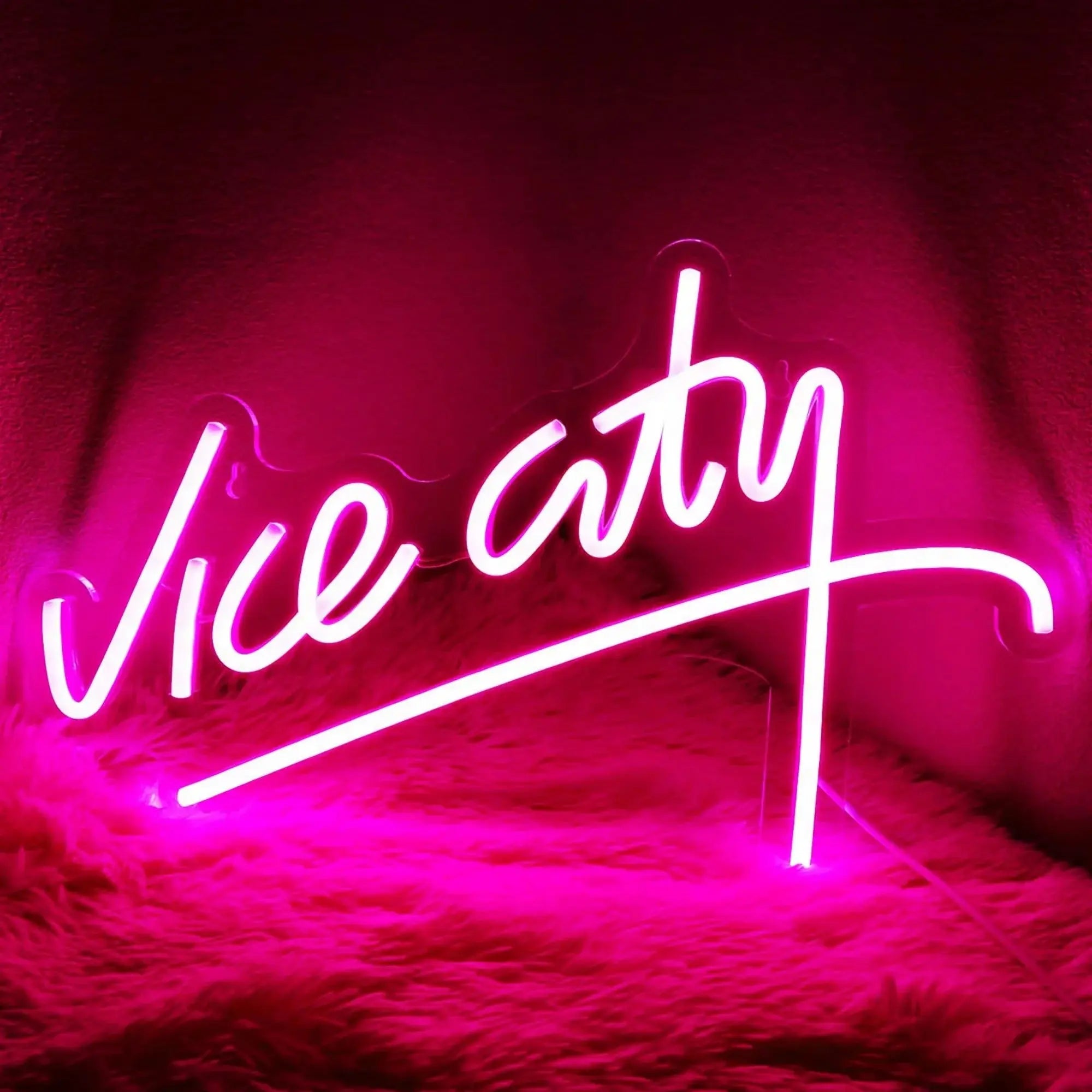 Vice City Neon Sign for Wall Decor, USB LED Neon Light, Bedroom, Kids Room, Game Room, Bar, Party Decor, Man Cave Home Artwork