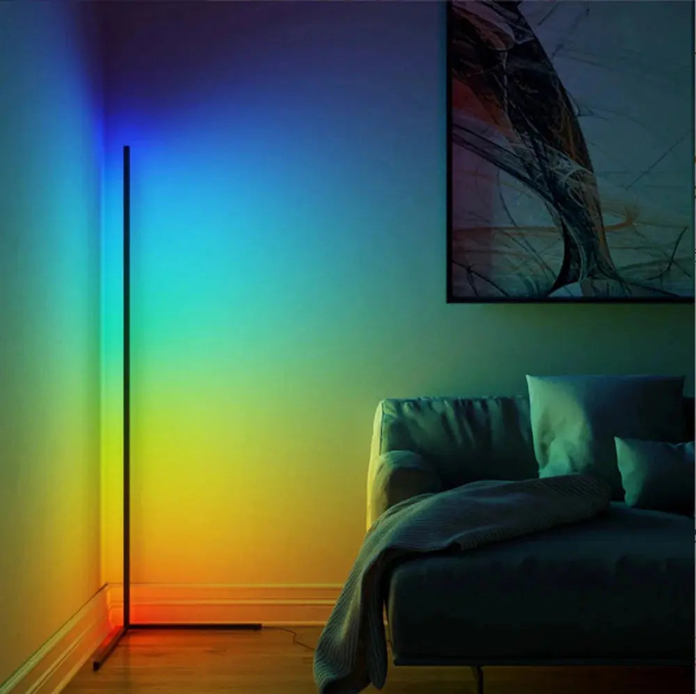 DARHYN RGB Floor Atmosphere Lamp Indoor Wall Corner Three Segment Splicing Minimalist Line Decorative Lighting Fixture
