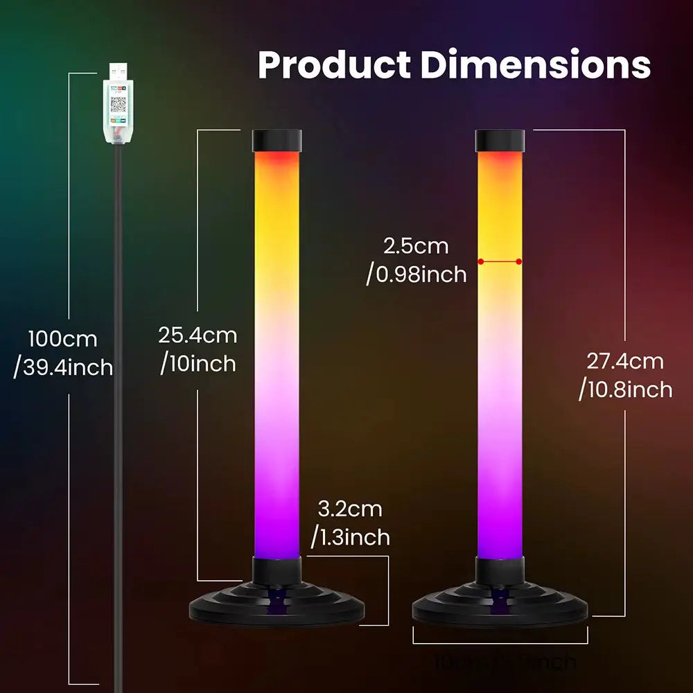 5V USB Powered RGBIC LED Light 16 Color Smart WS2812B Bluetooth APP Music Sync TV Backlights Music Rhythm RGB Bar Home Lighting
