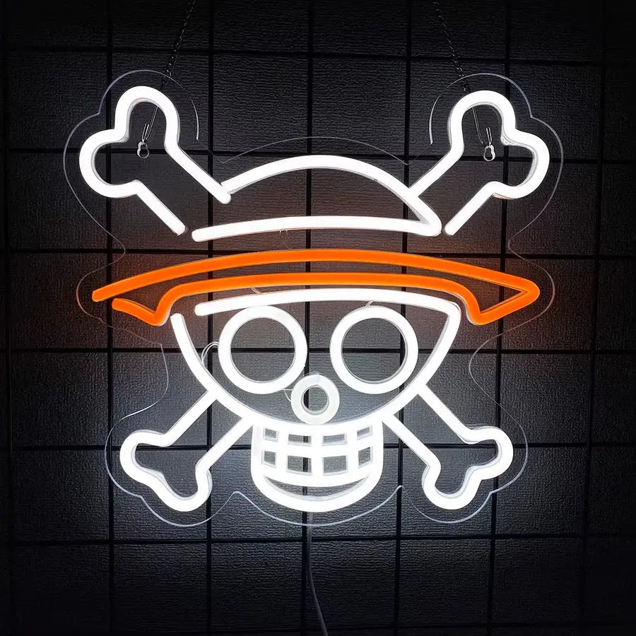 Skull Led Neon Sign, Hand-Made Cartoon Character Wall Lamp, Used for Bedroom, Home, Game Room, Club, Bar and Man Cave Decor.